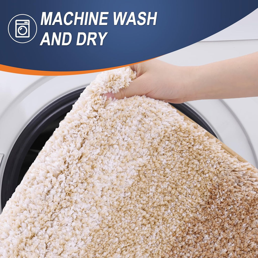 Bathroom Rugs Mat 24x16, Extra Soft Absorbent Microfiber Bath Rugs, Rubber Backing, Quick Dry, Machine Washable Bath Mats for Bathroom Floor, Tub and Shower, Home Decor Accessories